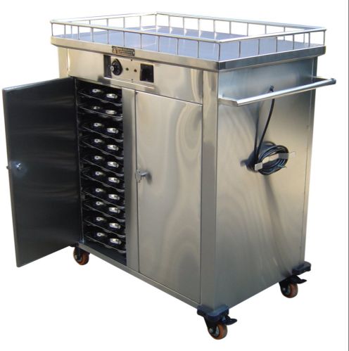Polished Stainless Steel Hot Food Trolley Modern