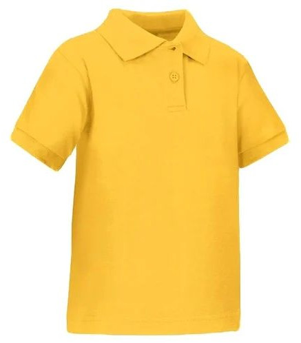 Cotton Plain Kids Collar Neck T Shirt, Color : Yellow Casual Wear