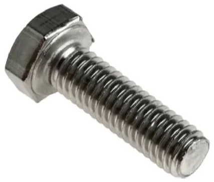 Polished 18 Mm Mild Steel Hex Bolt, Color : Silver for Fittings