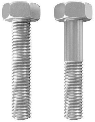 Polished 5/16 Inch Mild Steel Hex Bolt, Color : Silver For Fittings