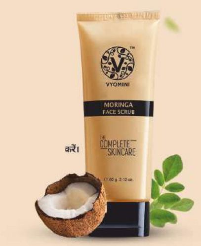 Vyomini Moringa Face Scrub, Color : Brown, Form : Gel