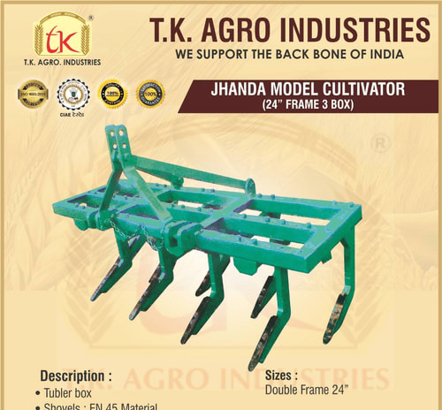 Mechanical Automatic Jhanda Model Tractor Cultivator, Color : Green