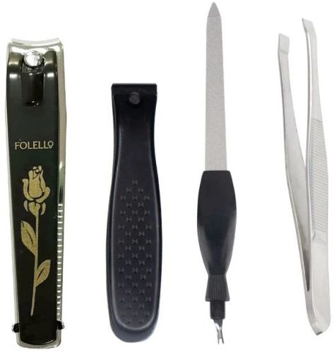 Stainless Steel Nail Grooming Kit, Color : Silver