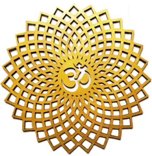 Color Coated Golden Om Wall Arts, Style Type : Handmade, Religious