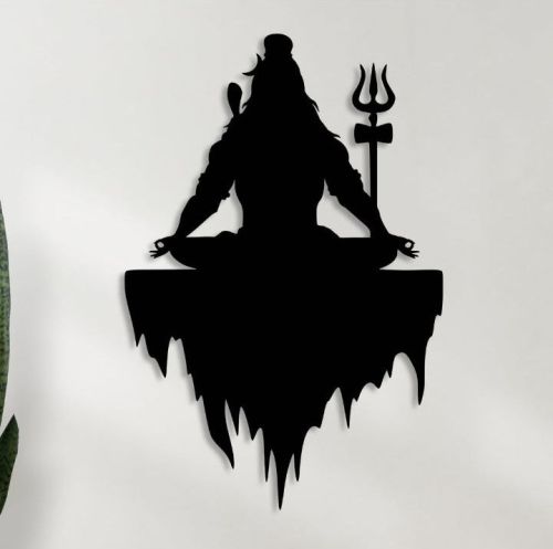 Color Coated Mahadev Wall Arts, Color : Black For Decoration, Home