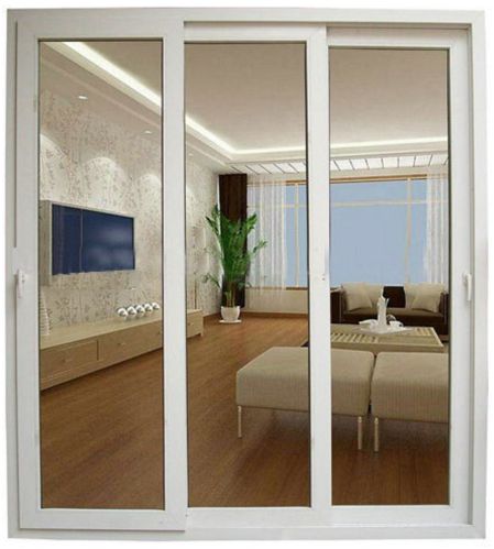 3 Track UPVC Sliding Door With Mosquito Net