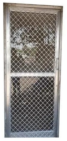 Polished Aluminum Aluminium Mesh Single Door