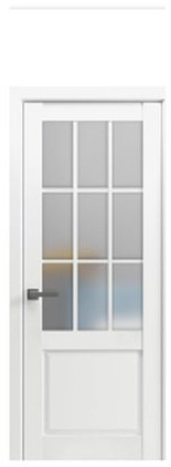 Polished Frosted Glass UPVC French Single Door, Color : White