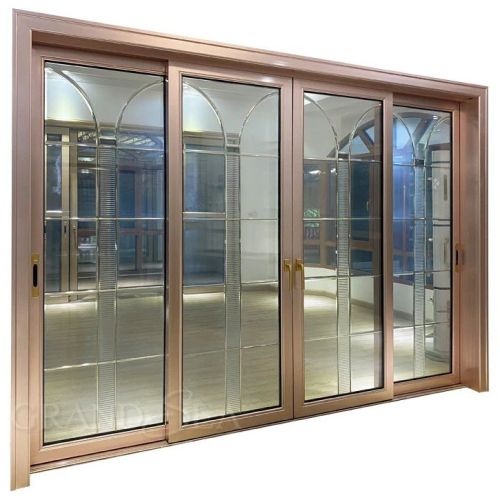 Rose Gold Aluminium Profile Door For Home, Office