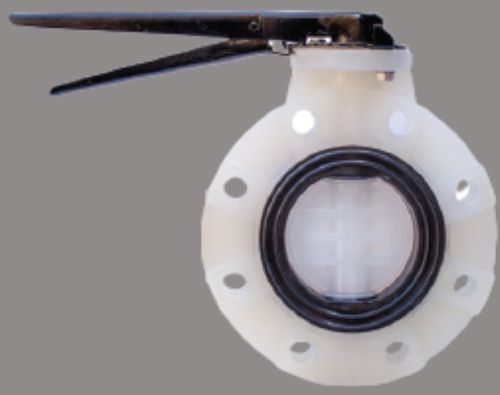 Chemofit Pph/pvdf Butterfly Valve, Color : White