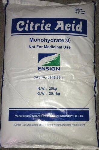 Citric Acid Monohydrate Powder, Packaging Type : Bag