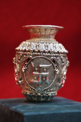 999 Pure Silver Kalash Antique for Pooja Use