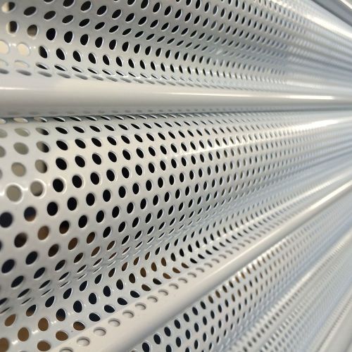 Polished Perforated Rolling Shutter, Shape : Rectangular