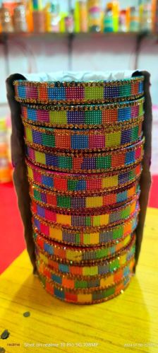 2.2 Inch Artificial Lac Bangle Set, Color : Multicolor