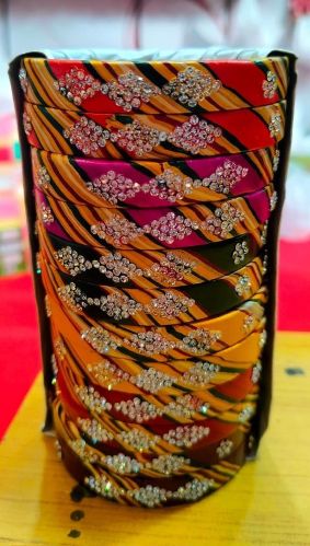 2.4 Inch Artificial Lac Bangle Set, Color : Multicolor