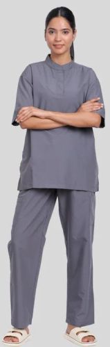 Cotton Grey Women Scrub, Brand Name : Triyaansh Medix All Sizes