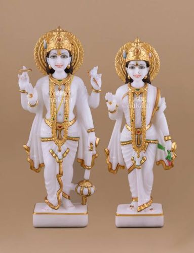 Marble Vishnu Laxmi Statues, Color : White