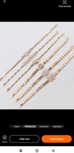 Fine Coated Aluminium Bracelet, Shape : Round, Purity : 24C