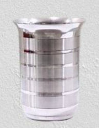 Polished Mirror Stainless Steel Glass, Color : Silver