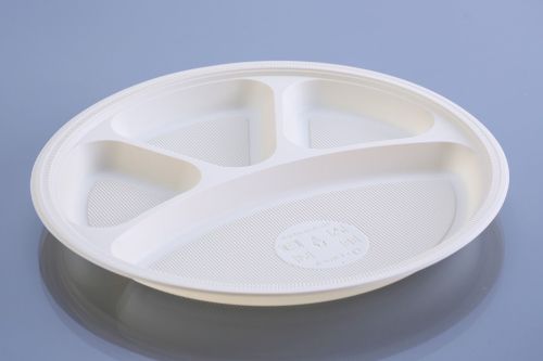 Plain Polished Wood Paper Plates, Color : White