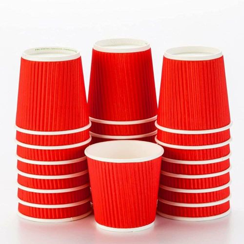 Ripple Paper Cup, Color : Brown, White, Red Multisizes