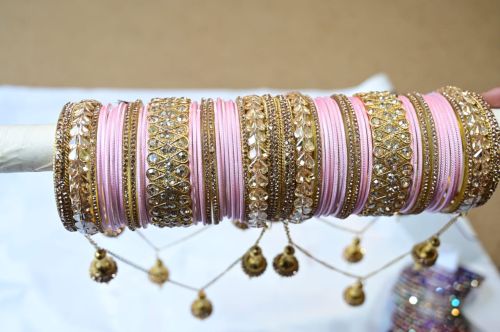 Gousiya Glass Velvet with Golden Bridal Chooda 2.2, 2.4, 2.6, 2.8