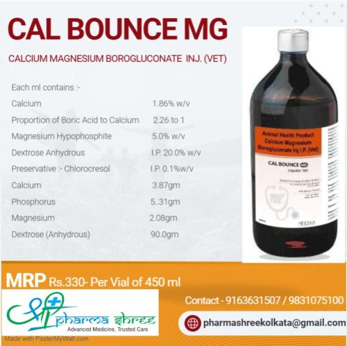 Cal Bouince Mg Calcium Magnesium Borogluconate Injection