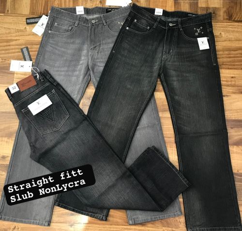 Faded denim jeans, Fit Type : Slim Fit, Gender : Men