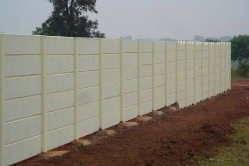 Plain Color Coated Concrete Precast Boundary Wall