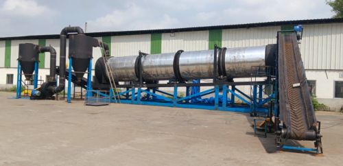 Polished MS Coal Rotary Dryer, Power Source : Electric
