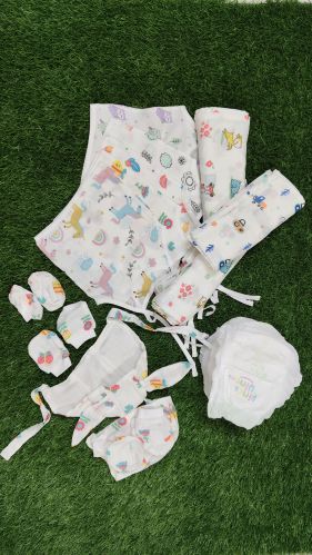 Pure Muslin Cloth New Born Baby Kit, Brand Name : Nyrah Luxe