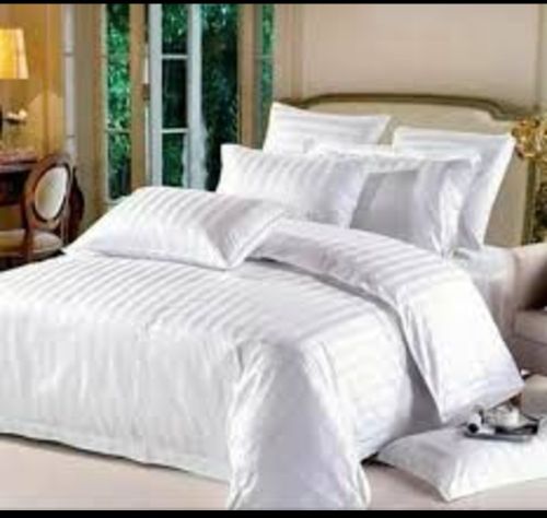 Cotton Satin Stripe Hotel Bedsheet Set Multisizes, Technics : Woven