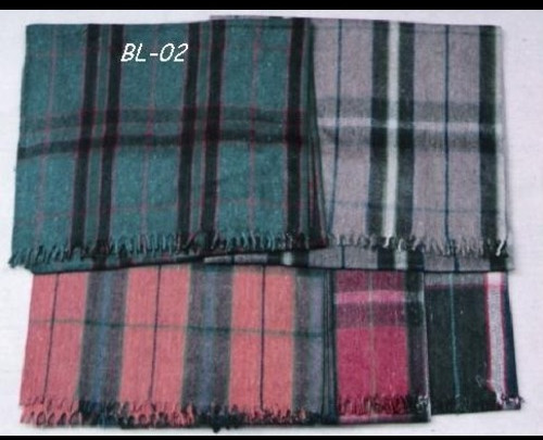 Bombay Dying Milled 80%Woolen To 20%polyester Woolen Check Blanket