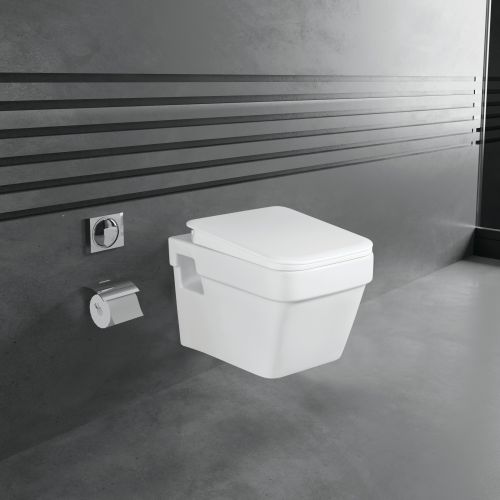 Plain Polished Comfort Ceramic Wall Hung Water Closet, Color : White