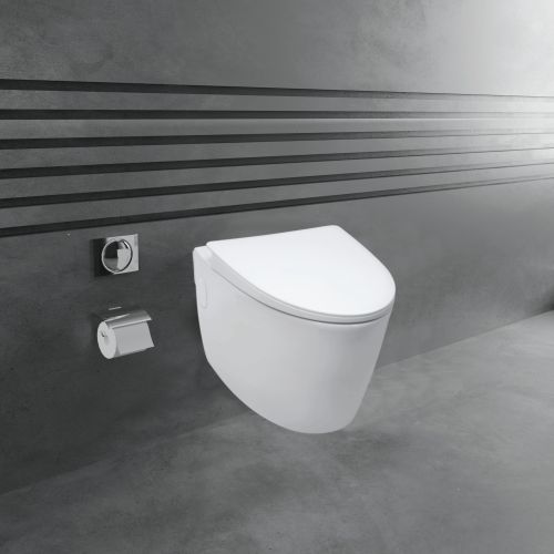 Plain Polished Smart Ceramic Wall Hung Water Closet, Color : White