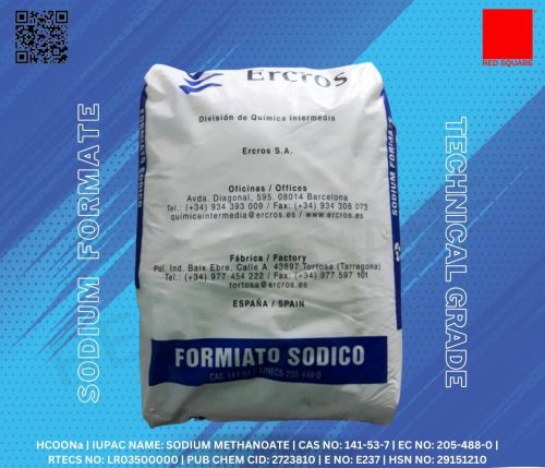 White HCOONa Powder Sodium Formate Ercros, For Industy, Grade Standard : Technical