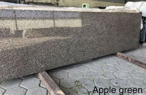 Polished Apple Green Granite Slab, Shape : Rectangular