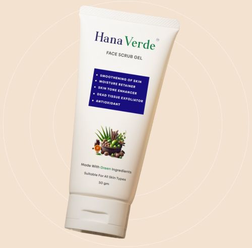 Hana Verde Face Scrub Gel, Color : White for Home