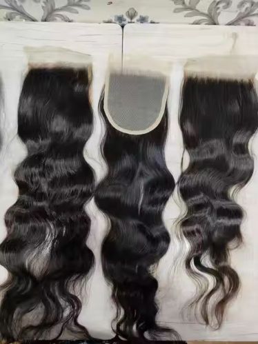 2/6 Hd Swiss Human Hair Extension, Color : Black Wavy