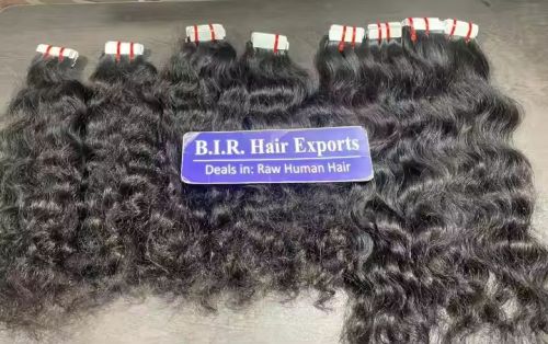 Deep Curly Closure Human Hair, Color : Black, Length : 20 Inch