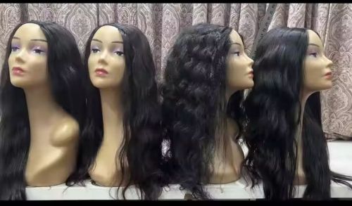 U-tip Human Hair Extensions, Color : Black Curly, Wavy