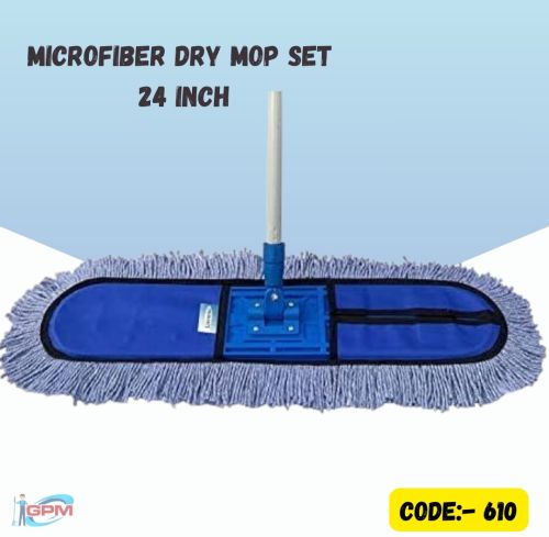 GPM 24 Inch Microfiber Dry Mop Set For Home, Hotel, Indoor Cleaning