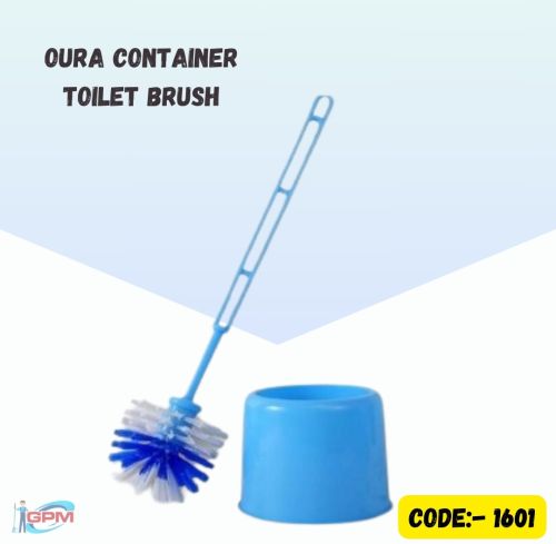 Gpm Plastic Oura Container Toilet Brush, Color : Blue, White