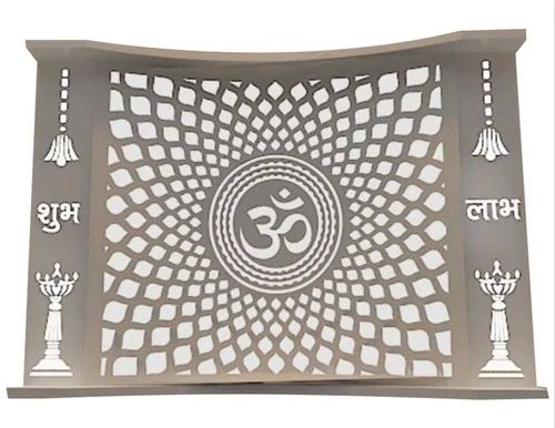 Acrylic Solid Surface Mandir, Color : White & Grey 96*30 For Worship