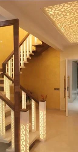 Acrylic Solid Surface Railing, Color : Beige Brown