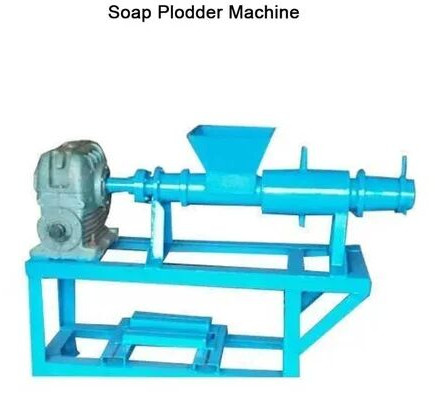 Color Coated Mild Steel Electric Soap Plodder Machine, Color : Blue
