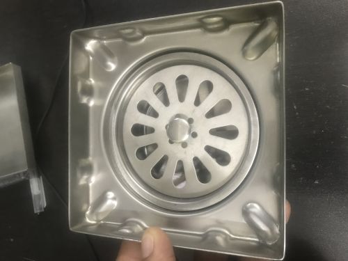 Stainless Steel Non Polished Tile Insert Reversible Long Floor Drain