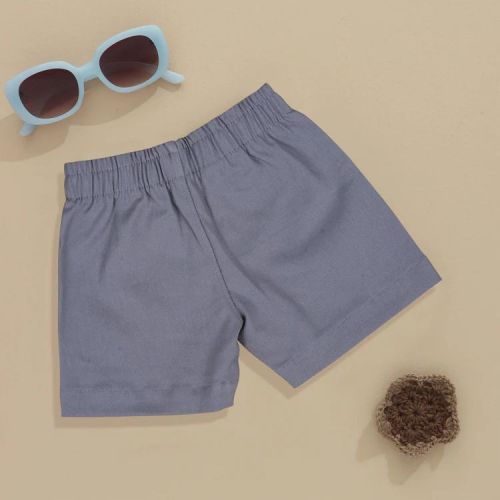 Boon Babies Plain Boys Grey Minimalist Cotton Shorts Casual Wear