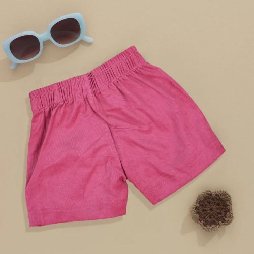 Boon Babies Plain Boys Pink Minimalist Cotton Shorts Casual Wear