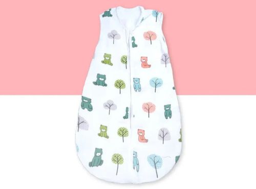 Muslin Graceful Printed Baby Sleeping Bag, Color : Multicolor